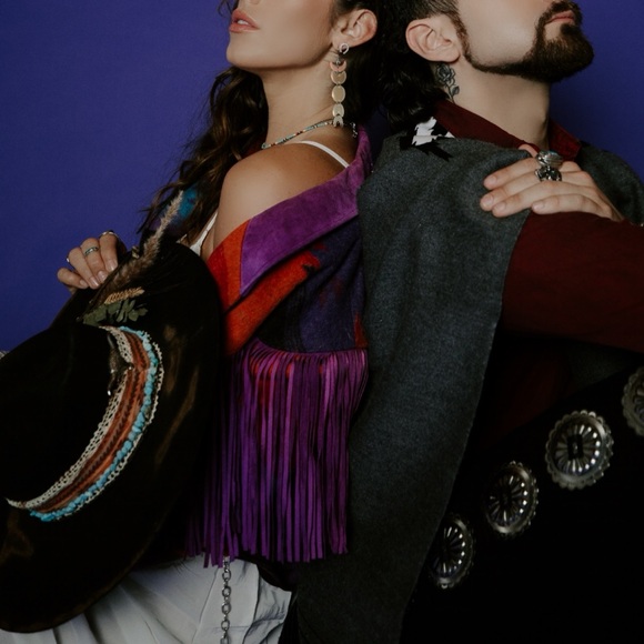 PIONEER Women's Vintage Western Multicolor Fringe Blazer - Picture 4 of 5